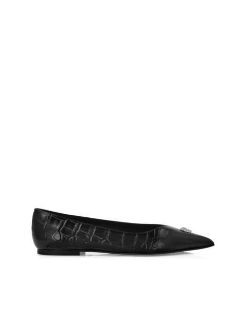 PHILIPP PLEIN skull-embellished flat pumps