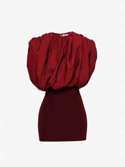 MAGDA BUTRYM Mini dress with gathered top in red