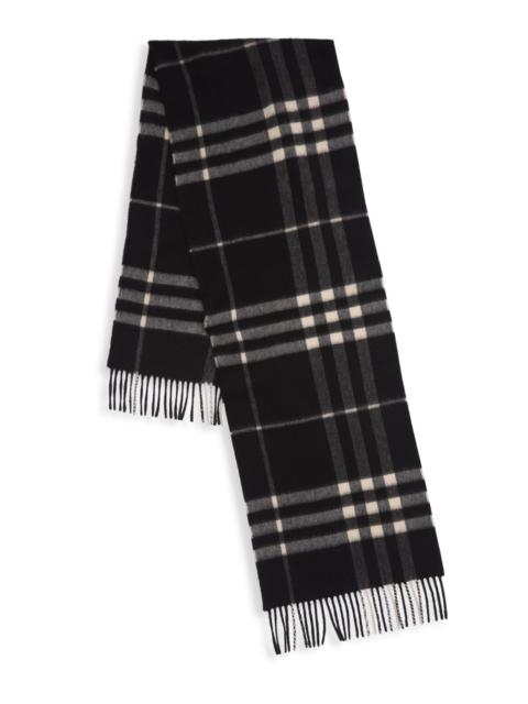 Burberry Men's Giant Check Cashmere Scarf - Black Calico Check