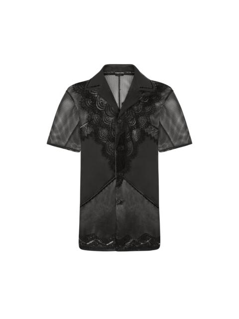 TOM FORD LACEWORK LEATHER SHIRT