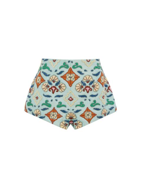 ALÉMAIS Oasira Embellished Corset Shorts