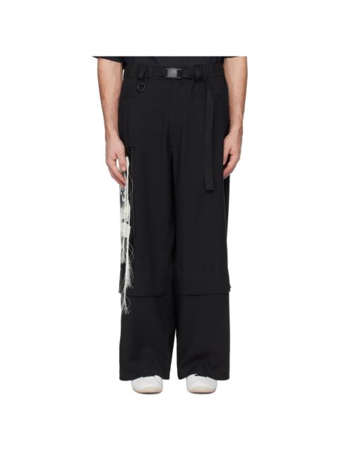 Y-3 Black Sport Uniform Patch Trousers
