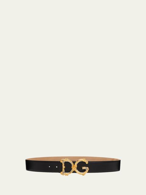 Dolce & Gabbana DG Barocco 40mm Calf Leather Belt