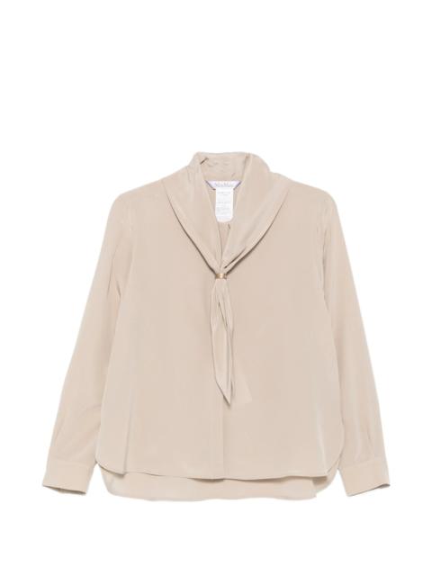 Max Mara Max Mara Dry Bow-detail Silk Blouse