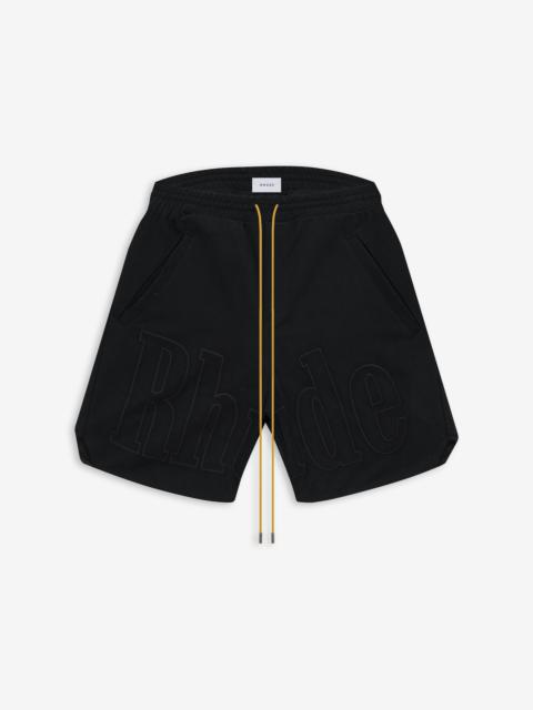 Rhude EMBROIDERED TWILL LOGO SHORT