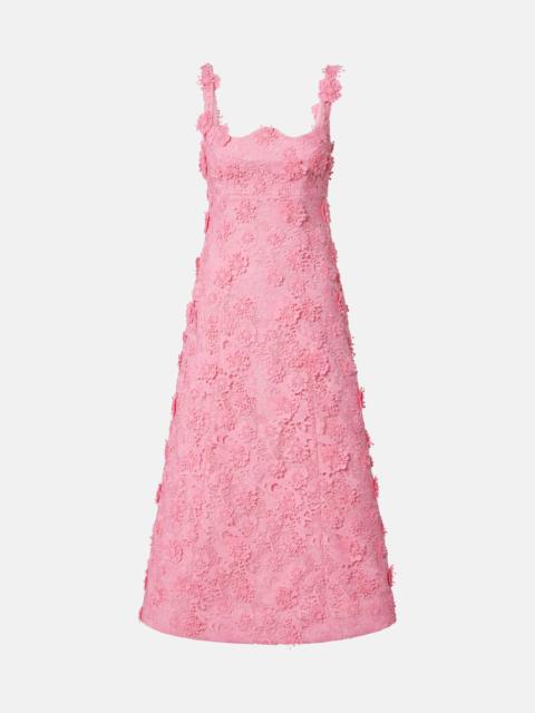 LEO LIN Odette floral lace midi dress