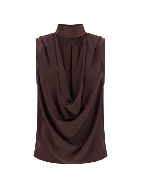 ELISABETTA FRANCHI high-neck draped top