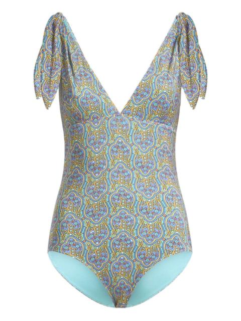 Etro printed tie-shoulder swimsuit