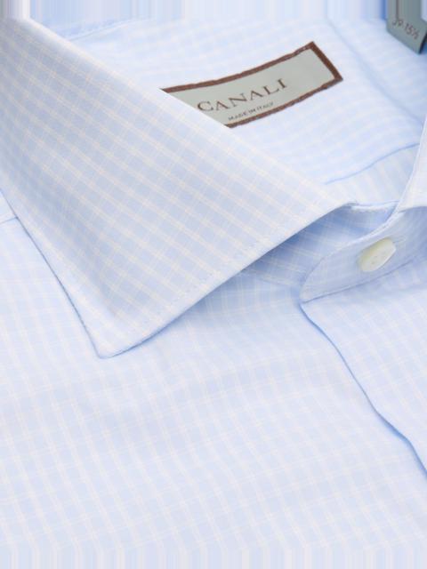 Canali Men's Small Check Dress Shirt