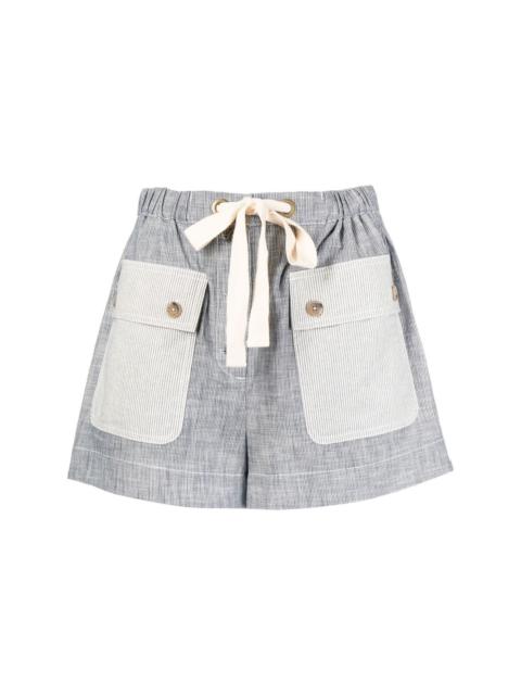 drawstring-waist shorts