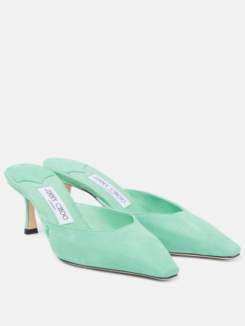JIMMY CHOO Vivi 65 suede mules