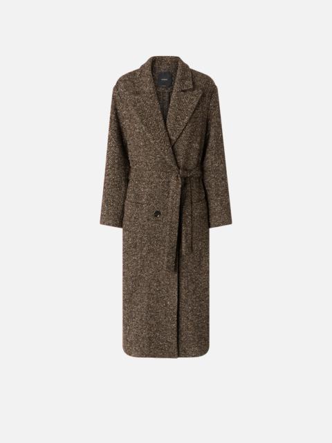 【PINKO】Classic faded cotton trench coat Pinko Classic Faded Cotton Trench Coat Shadow Grey Pinko