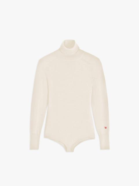 Victoria Beckham Polo Neck Knitted Top In White