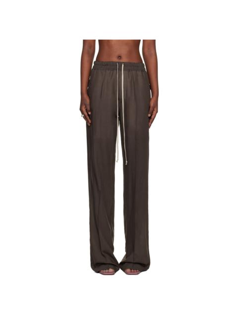 Rick Owens Brown Temple Dietrich Drawstring Lounge Pants