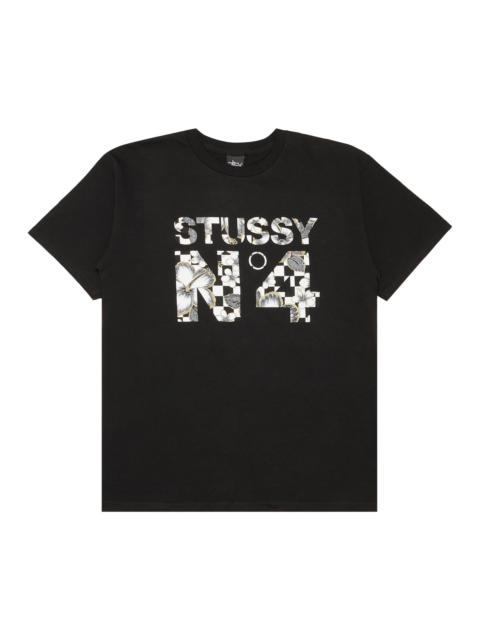 Stussy No.4 Flower Check Tee 'Black'