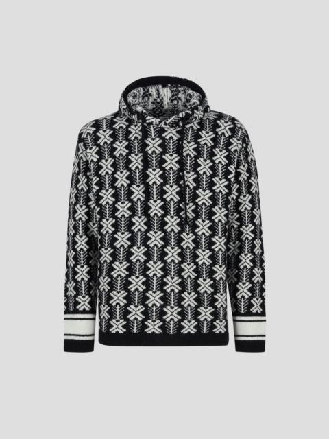 C.P. Company Wool Jacquard Logo Hooded Knit