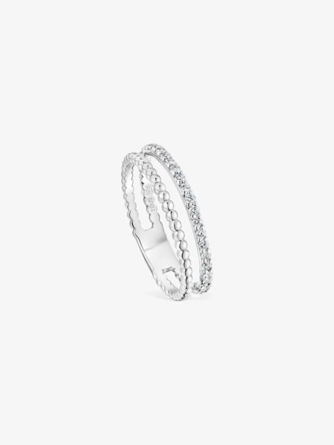 TOUS Medium double Ring in 18K white gold with diamonds Les Classiques