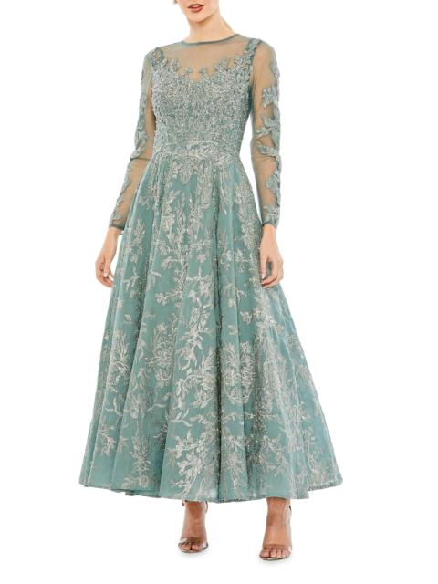 MAC DUGGAL Women's Floral Embellished Cocktail Dress - Jade