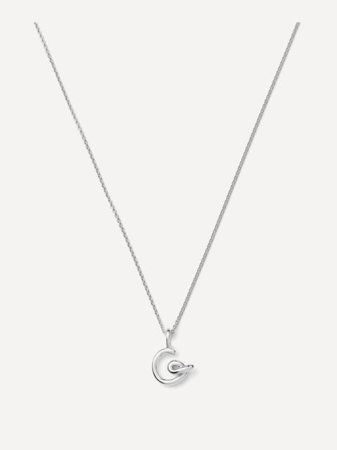 MISSOMA Sterling Silver Curly Molten Mini G Initial Pendant Necklace