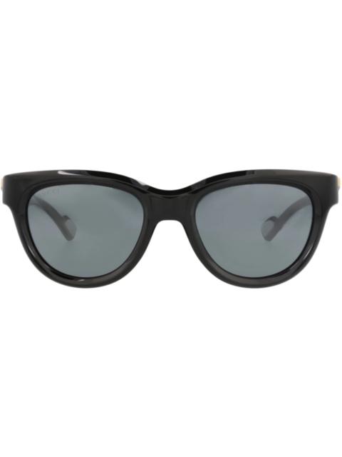 GUCCI Gucci Round-Frame Injection Sunglasses Black Black Grey (GG1620S-30014934-001)