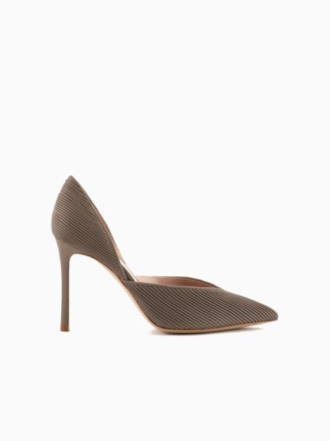 GIORGIO ARMANI Pleated nappa-leather court shoes with heel