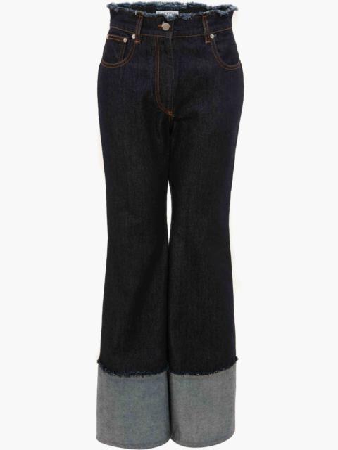 JW Anderson FLARED RAW EDGE JEANS