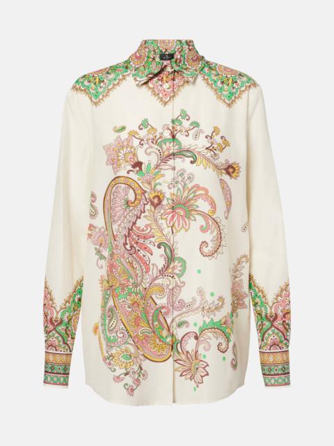 Etro Printed cotton and silk shirt