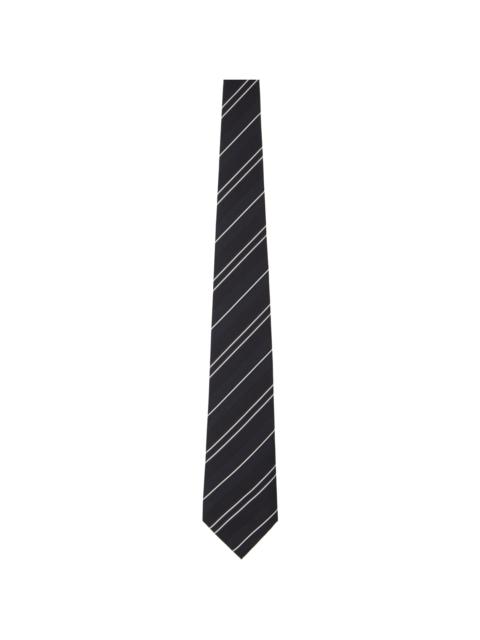 Junya Watanabe MAN Black Silk Stripe Tie