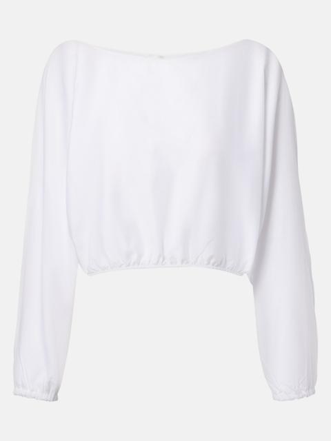 LESET Yoko cotton crop top
