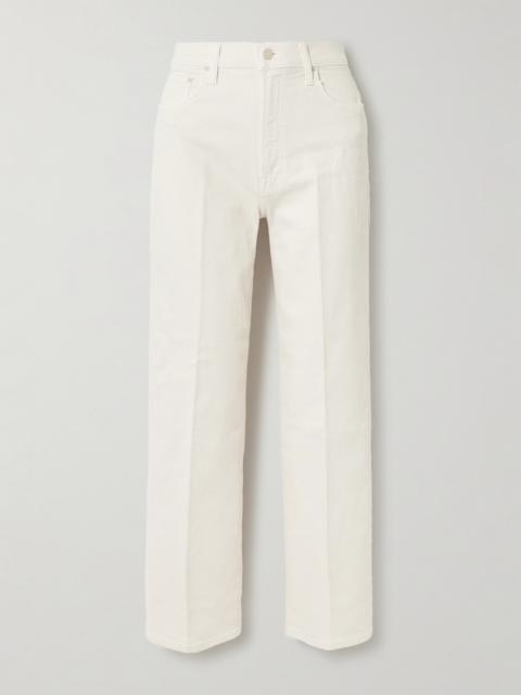 MOTHER The Rambler Zip Ankle Cropped Straight-leg Jeans
