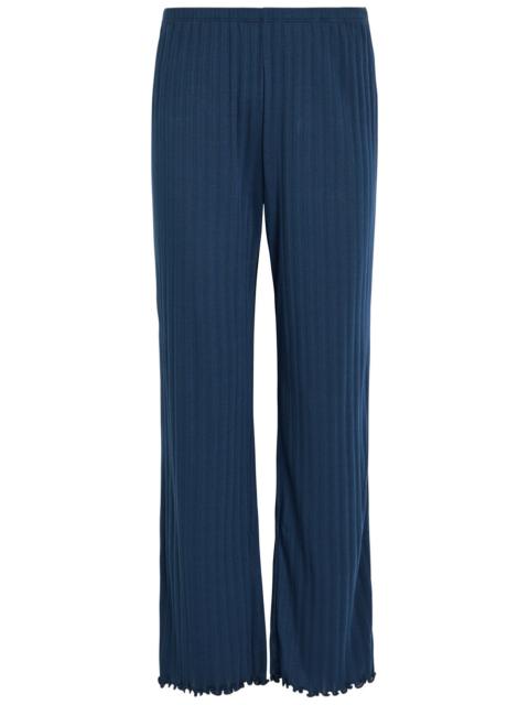 eberjey Eberjey Straight-leg Pointelle-knit Trousers
