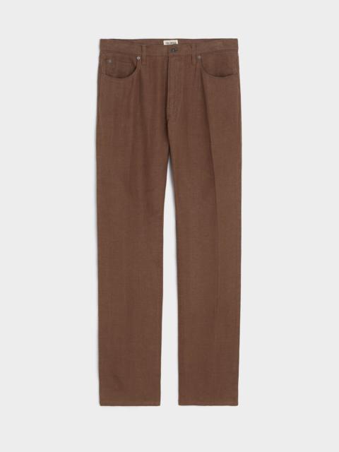 TODD SNYDER Straight Fit 5-Pocket Linen Pant