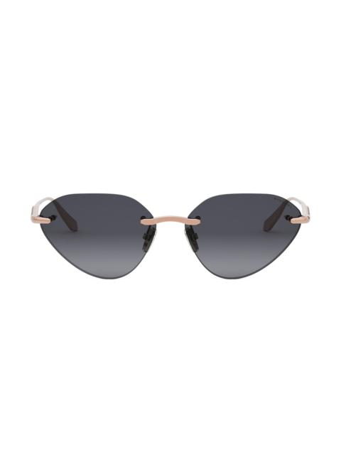 BVLGARI Women's Serpenti 59MM Cat-Eye Sunglasses - Grey Rose Gold