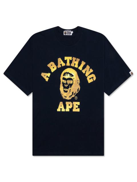 BAPE COLLEGE GRAPHIC TEE - NAVY