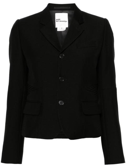 ribbed-panels single-breasted blazer