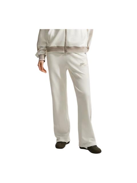 Nike (WMNS) Nike Studio Fleece Lightweight French Terry Mid-rise Track Pants 'Sail Cream II' IV4778-133
