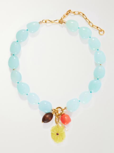 LIZZIE FORTUNATO Cordoba Beaded Charm Necklace