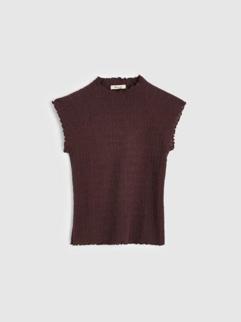 Madewell Smocked Mockneck Tank