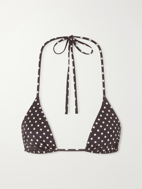 MATTEAU The String Polka-dot Triangle Bikini Top