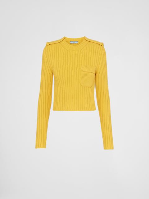 Wool and cashmere crew-neck sweater