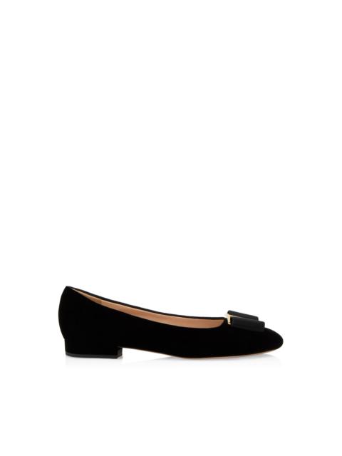 TOM FORD VELVET AND GROS GRAIN AUDREY BALLERINA FLAT