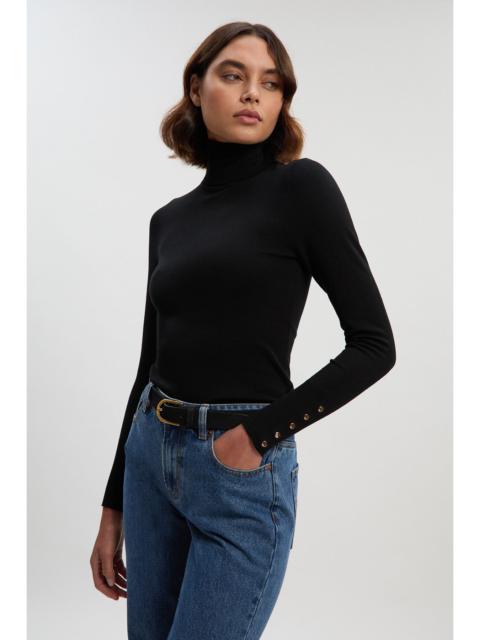 KAREN MILLEN Forever Viscose Blend Roll Neck Knit Jumper