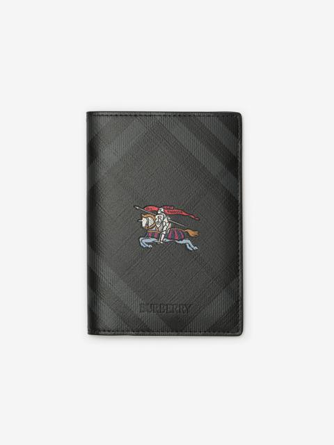 Burberry Knight City Check Passport Holder