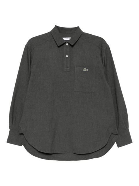 LACOSTE logo flannel blouses