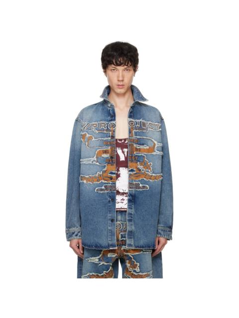 Y/Project Blue Paris' Best Patch Denim Shirt