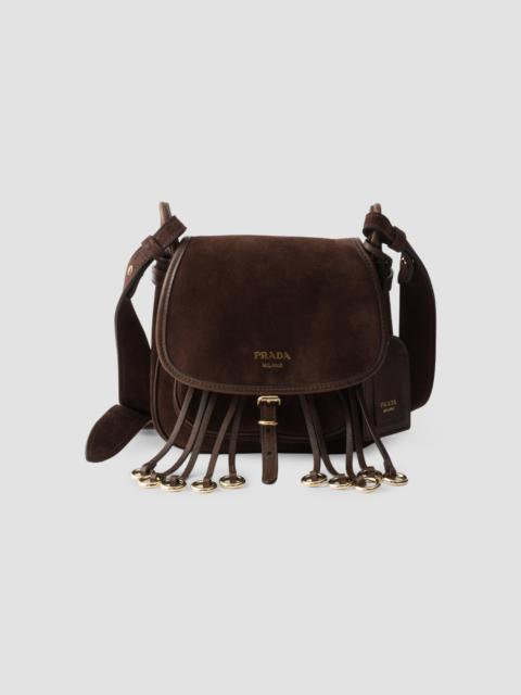 Prada Women's Corsaire Suede Mini Shoulder Bag - Brown