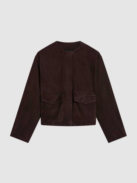 ST. AGNI Suede Utility Cocoon Bomber - Coffee