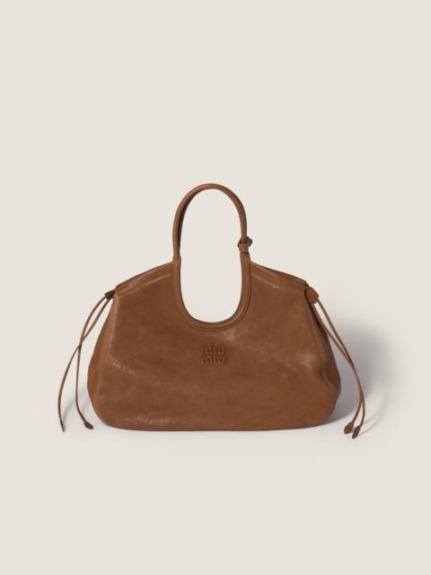 Miu Miu Ivy nappa leather shopping bag