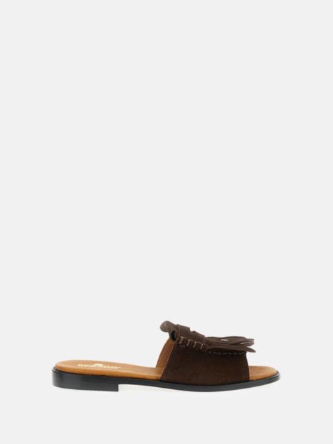SEBAGO Fringed slide sandals