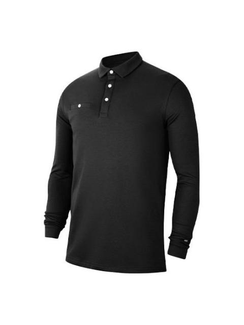 Nike Nike Dri-FIT Player Golf lapel Long Sleeves Polo Shirt Black CK5908-010